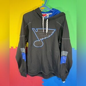 Reebok NHL St. Louis Blues Men's Lace Up Hoodie Faceoff Collection Size Medium